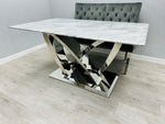 Load image into Gallery viewer, California Grey Marble160cm Dining Table
