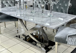 Load image into Gallery viewer, Elina 1.6m Grey Marble Dining Table
