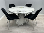 Load image into Gallery viewer, Capri 110cm Round Marble Effect Dining Table (Table Only)
