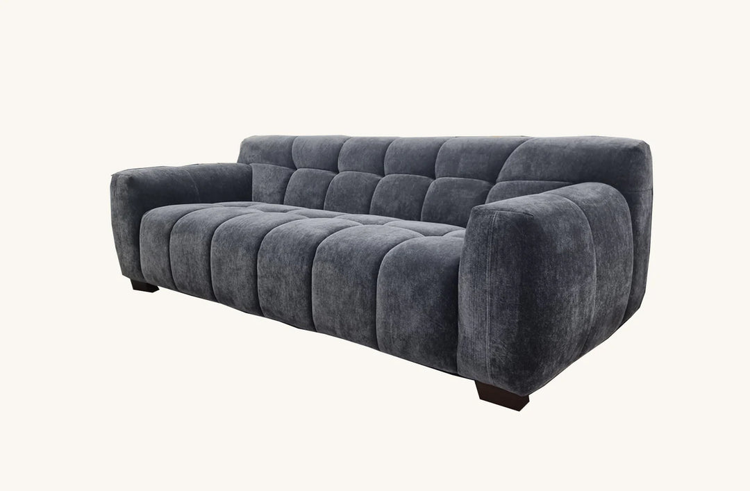 Aluxo Harlem Sofa Range in Steel Velvet