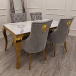 Load image into Gallery viewer, Louis Gold Dining Table
