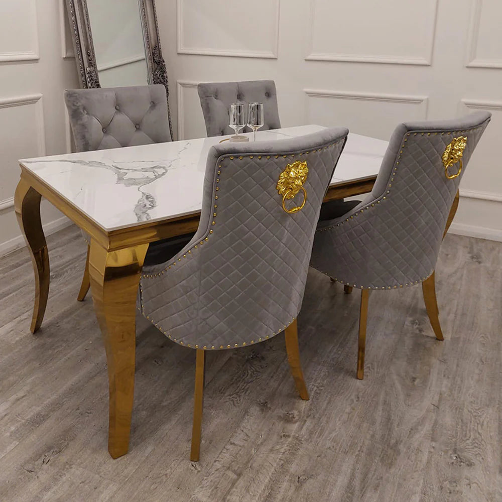 Louis Gold Dining Table