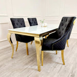 Load image into Gallery viewer, Louis Gold Dining Table
