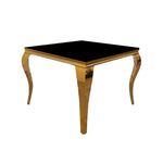 Load image into Gallery viewer, Louis Gold 1m Dining Table with Black Glass
