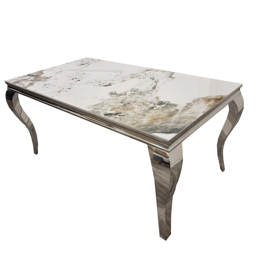 Louis Chrome Dining Table