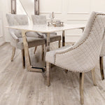 Load image into Gallery viewer, Lucien 1.6 Chrome Dining Table with Polar White Sintered Stone Top
