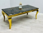 Load image into Gallery viewer, Sofia Black &amp; Gold Marble Coffee Table
