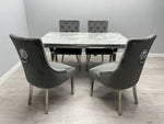 Load image into Gallery viewer, Sofia Grey &amp; Silver Dining Table – All Sizes
