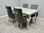 Load image into Gallery viewer, Sofia Grey &amp; Silver Dining Table – All Sizes
