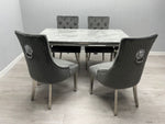 Load image into Gallery viewer, Sofia Grey &amp; Silver Dining Table – All Sizes
