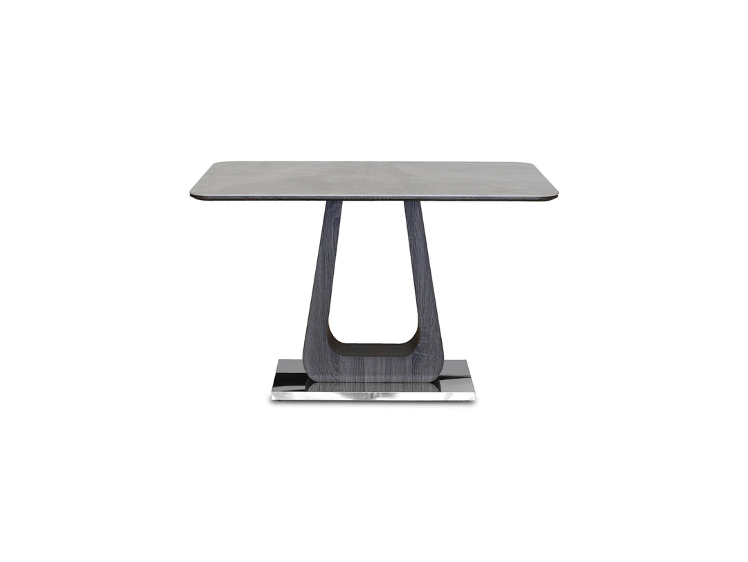 Zermatt 120cm Dining Table (120cm Fixed Top) (Grey Ceramic)