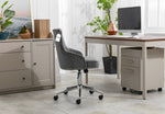 Load image into Gallery viewer, Majestic Grey Velvet Office Chair
