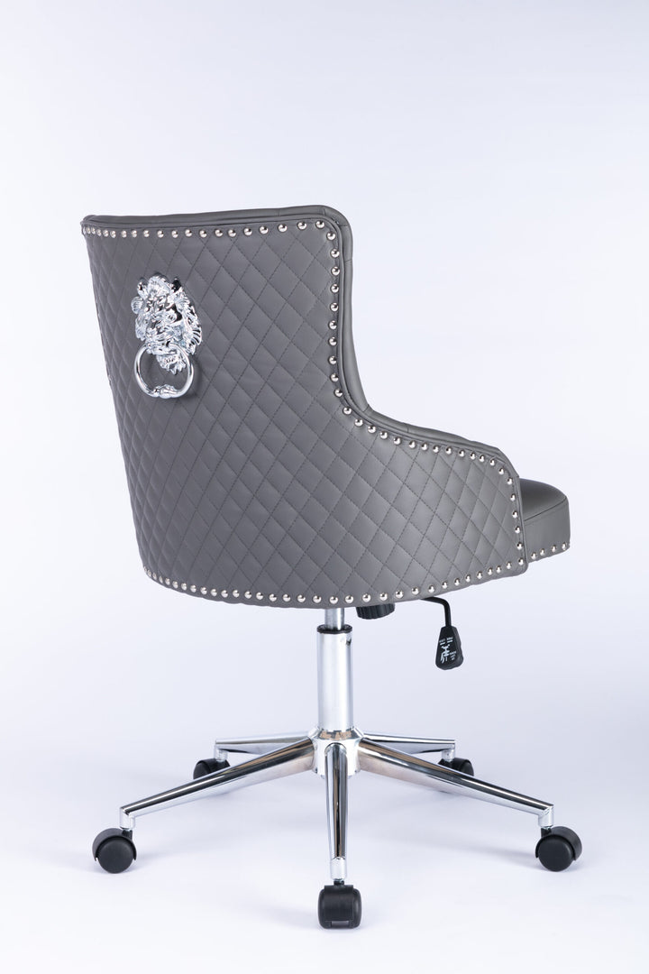 Majestic Grey PU Leather Office Chair