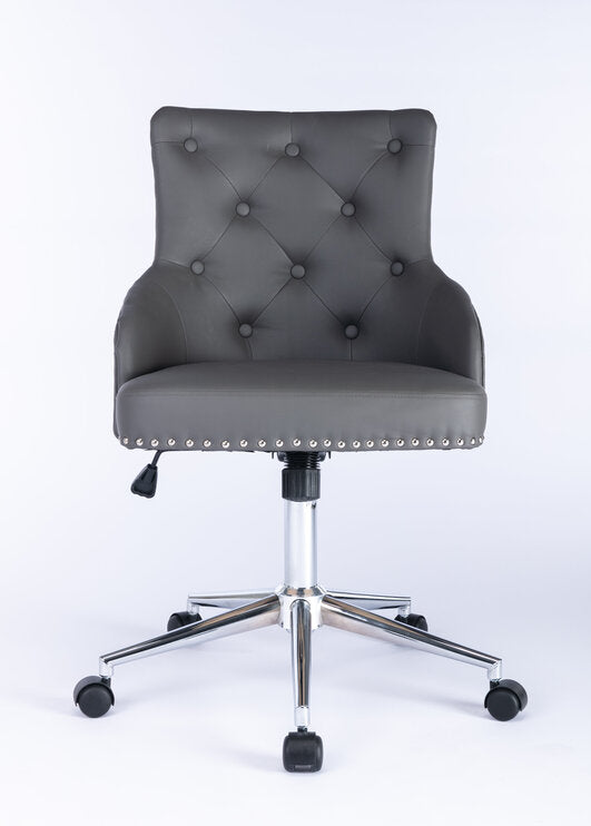 Majestic Grey PU Leather Office Chair