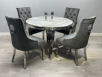 Load image into Gallery viewer, Sofia Grey &amp; Silver Dining Table – All Sizes
