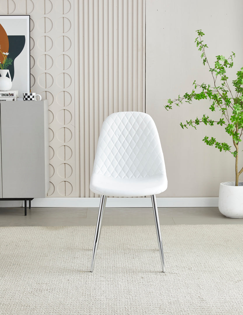 Mexico White PU Dining Chair