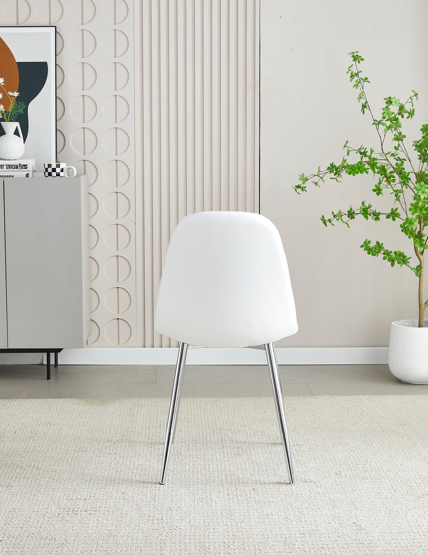 Mexico White PU Dining Chair