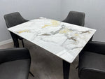 Load image into Gallery viewer, Miami 120cm Cream &amp; Gold Ceramic Table Only
