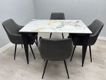 Load image into Gallery viewer, Miami 120cm Cream &amp; Gold Ceramic Table Only
