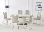 Load image into Gallery viewer, Milan Cappuccino Extending Dining Table + 6 Milan Chairs
