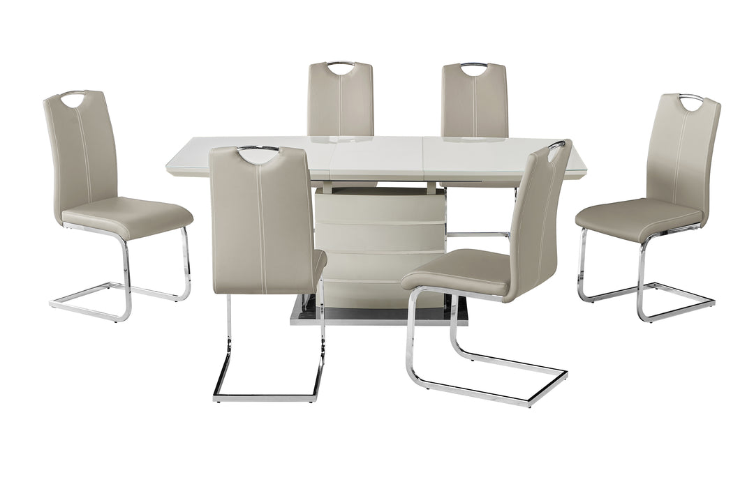 Milan Cappuccino Extending Dining Table ONLY