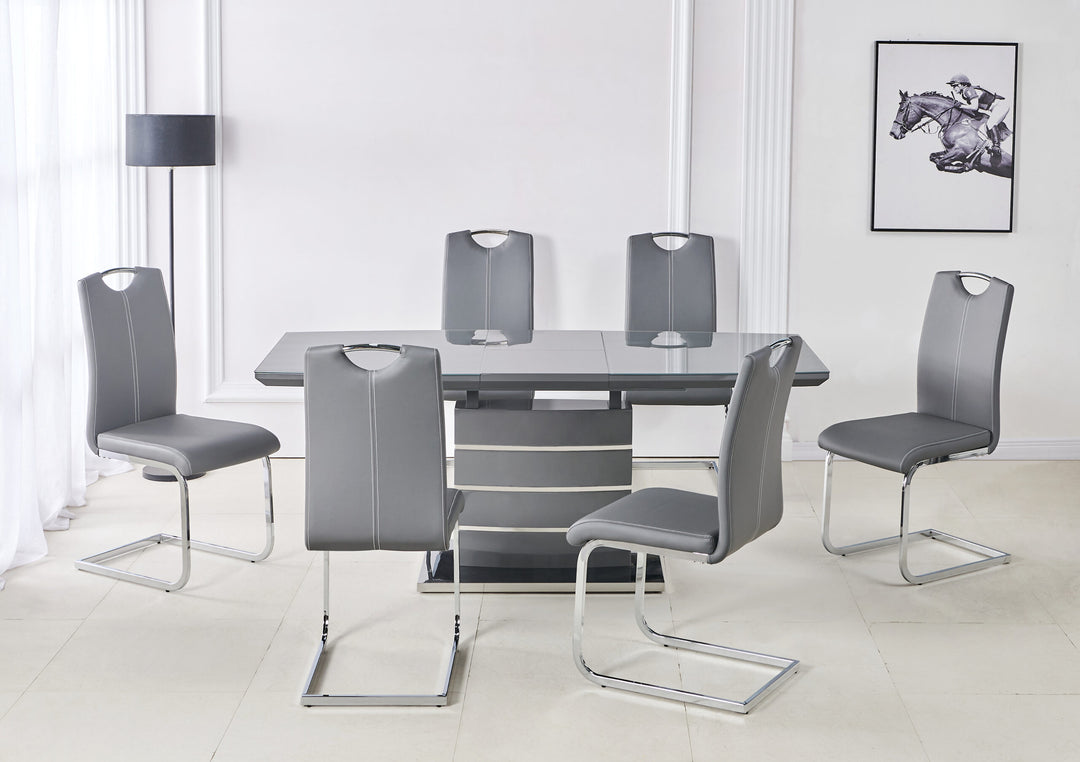 Milan Grey Extending Dining Table