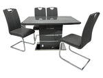 Load image into Gallery viewer, Milan Grey Small Dining Table + 4 Milan Chairs
