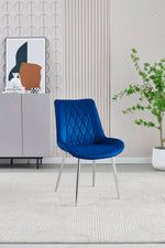 Load image into Gallery viewer, Mortiz Navy Velvet Dining Chair
