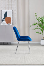 Load image into Gallery viewer, Mortiz Navy Velvet Dining Chair
