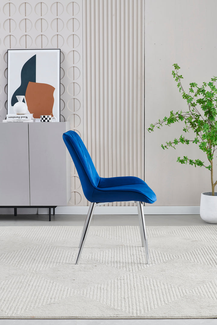 Mortiz Navy Velvet Dining Chair