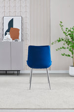 Load image into Gallery viewer, Mortiz Navy Velvet Dining Chair
