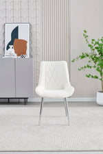 Load image into Gallery viewer, Mortiz Cream Velvet Dining Chair
