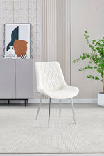 Load image into Gallery viewer, Mortiz Cream Velvet Dining Chair
