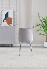 Load image into Gallery viewer, Mortiz Grey Velvet Dining Chair
