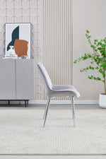 Load image into Gallery viewer, Mortiz Grey Velvet Dining Chair
