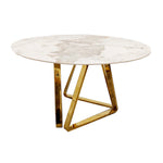 Load image into Gallery viewer, Nero Gold 1.3 Round Dining Table with Sintered Stone Top
