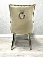 Load image into Gallery viewer, Valencia Mink Chrome Leg Dining Chair
