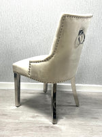 Load image into Gallery viewer, Valencia Mink Chrome Leg Dining Chair
