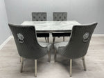 Load image into Gallery viewer, Sofia Grey &amp; Silver Dining Table – All Sizes
