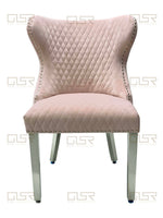 Load image into Gallery viewer, Valentino Pink Dining Velvet Chair
