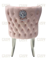 Load image into Gallery viewer, Valentino Pink Dining Velvet Chair
