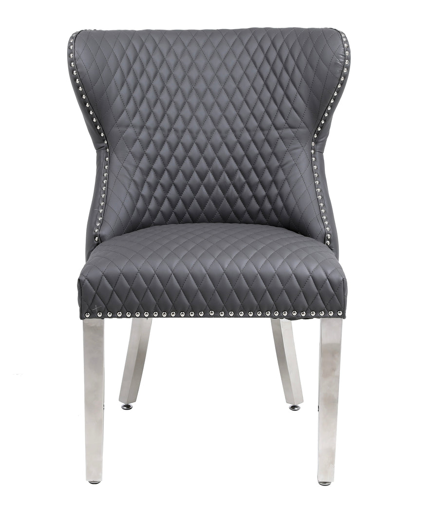 Valentino Hudson Grey PU Dining Chair