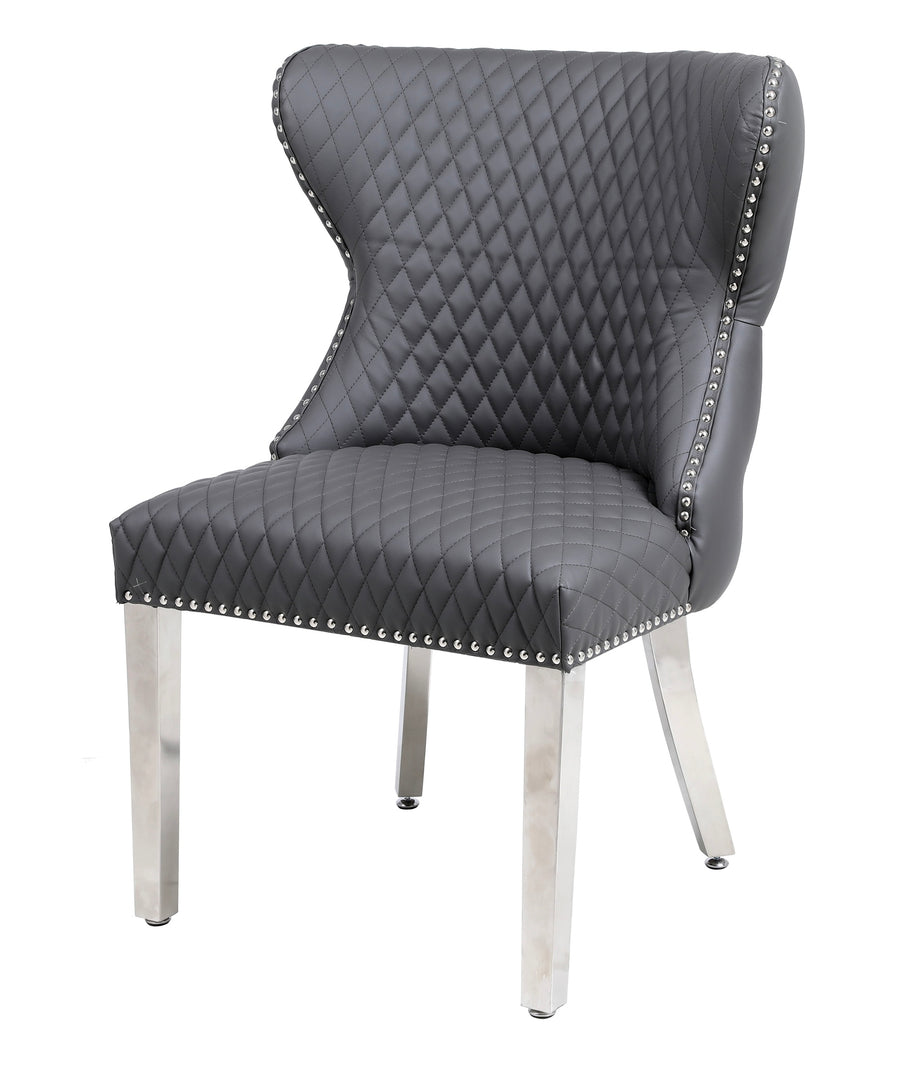 Valentino Hudson Grey PU Dining Chair