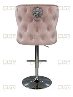 Load image into Gallery viewer, Valentino Pink Velvet Bar Stool
