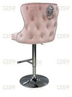 Load image into Gallery viewer, Valentino Pink Velvet Bar Stool
