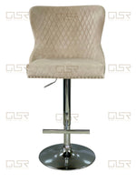 Load image into Gallery viewer, Valentino Mink Velvet Bar Stool
