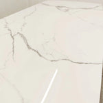 Load image into Gallery viewer, Orion Gold 1.8 Dining Table with Polar White Sintered Stone Top
