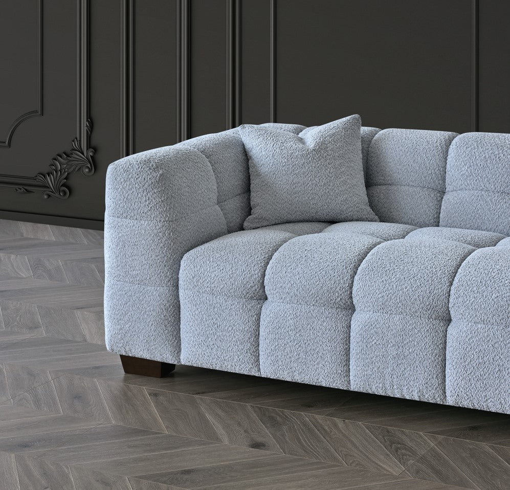 **PROMO** Aluxo Tribeca Sofa Range in Pearl Boucle Fabric