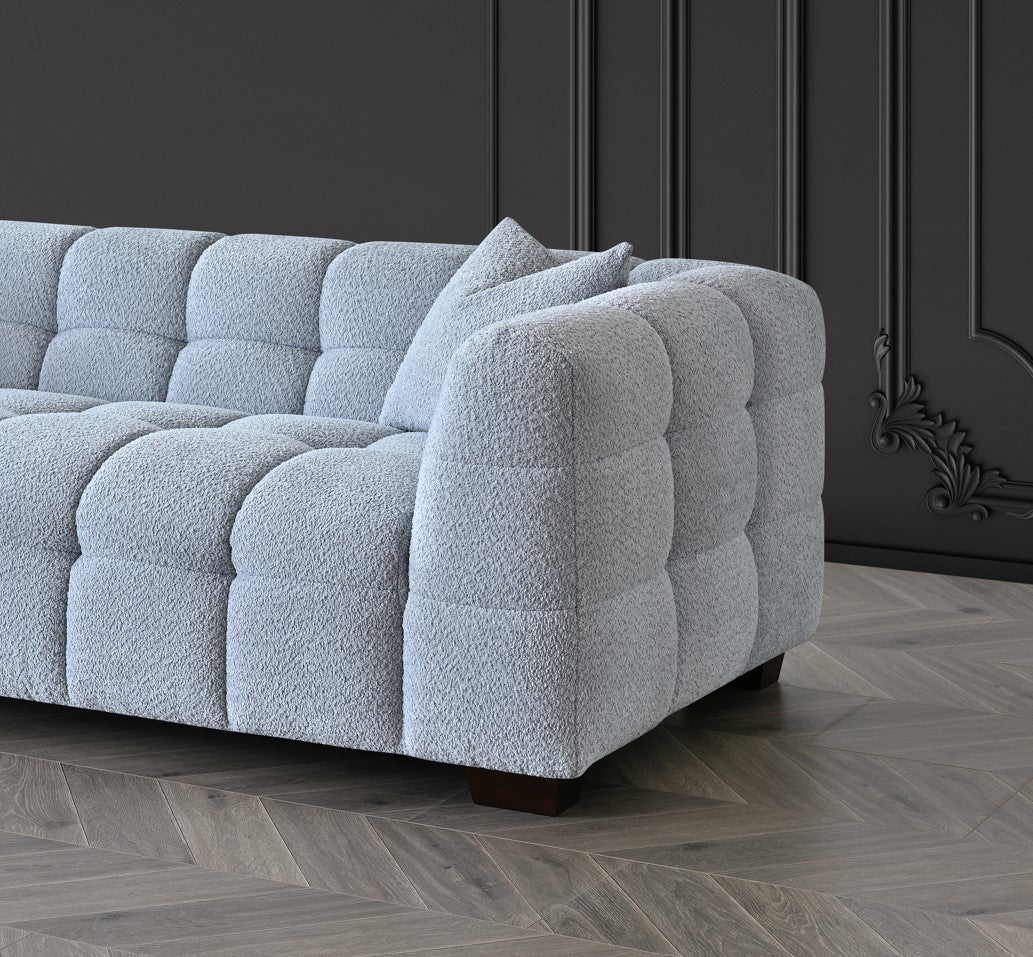 **PROMO** Aluxo Tribeca Sofa Range in Pearl Boucle Fabric