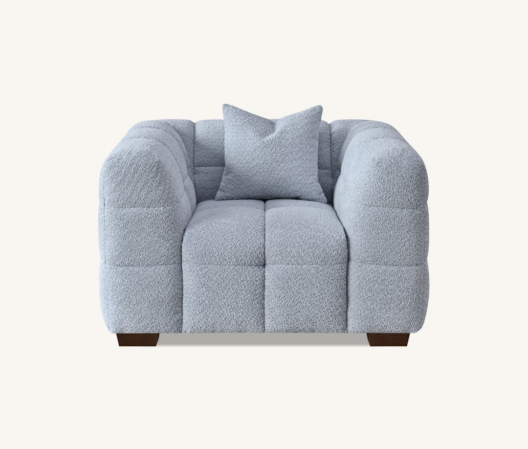 **PROMO** Aluxo Tribeca Sofa Range in Pearl Boucle Fabric